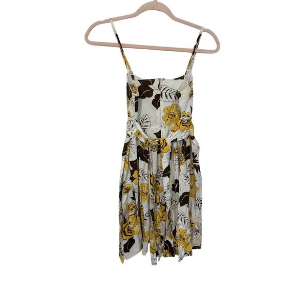 Y2K Ruby Rox Yellow Brown Babydoll Floral Flower Cami Dress Juniors 9 / Small - Picture 4 of 7